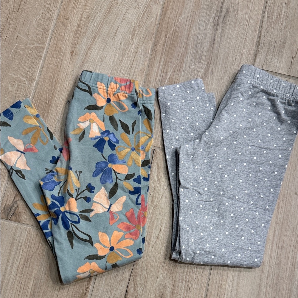 Carter's Floral and Polka Dot Leggings Set size 10 girls. Never worn.